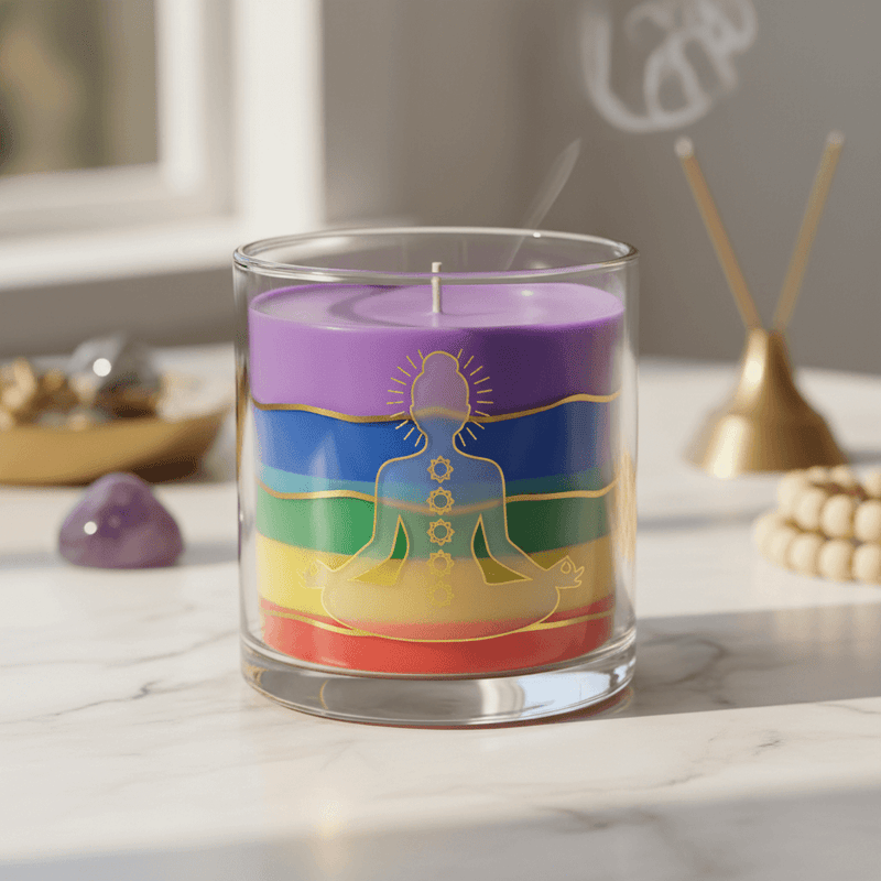 Čakru kristālu sveces