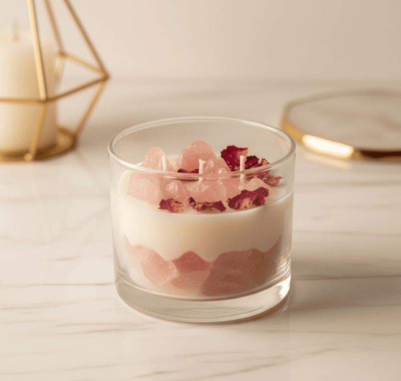 Kristālu ziedu sojas vaskas sveces galvenā kolekcijas bilde