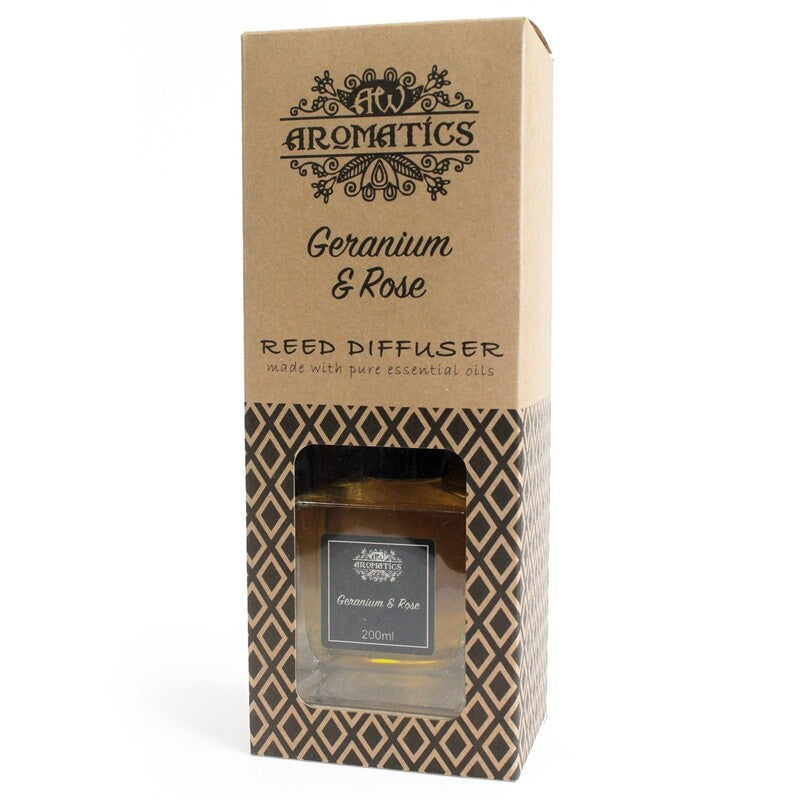 Ēterisko eļļu difuzors AW - Rožu un ģerānija aromāts 200ml