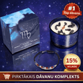 Jaunava (Virgo) - horoskopa (zodiaka) zīmes sojas vaska svece ar dārgakmeņiem un rokassprādzi pirktākais dāvanu komplekts