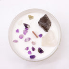 7. Kroņa čakra (Sahasrara) - sojas vaska kristālu svece