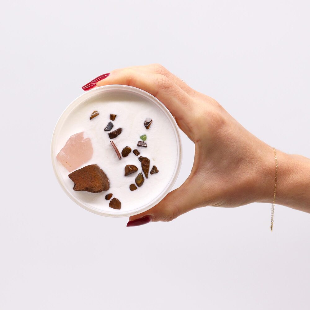 Sojas vaska kristālu svece - Sakrālā čakra (Svadhisthana)