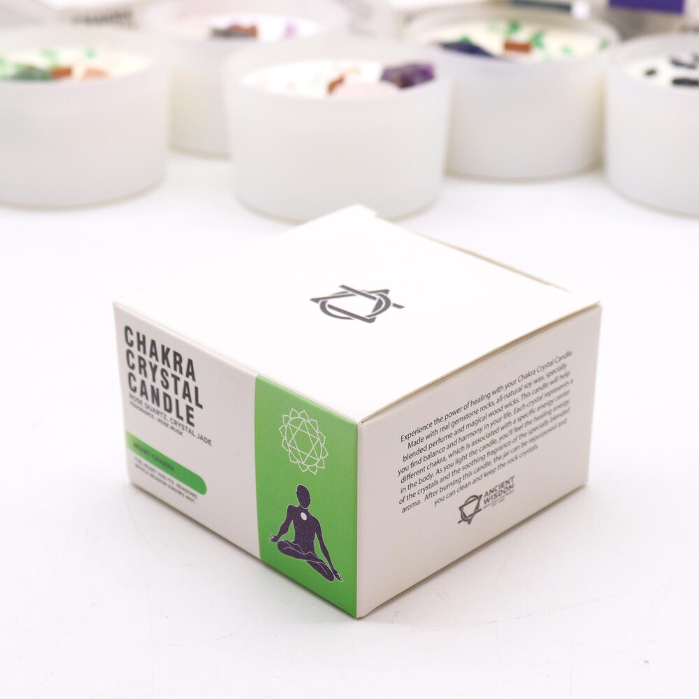 Sojas vaska kristālu svece - 4. Sirds čakra (Anahata)
