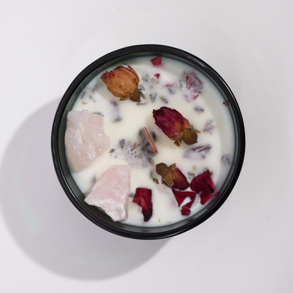 Sojas vaska kristālu ziedu svece - The Lovers