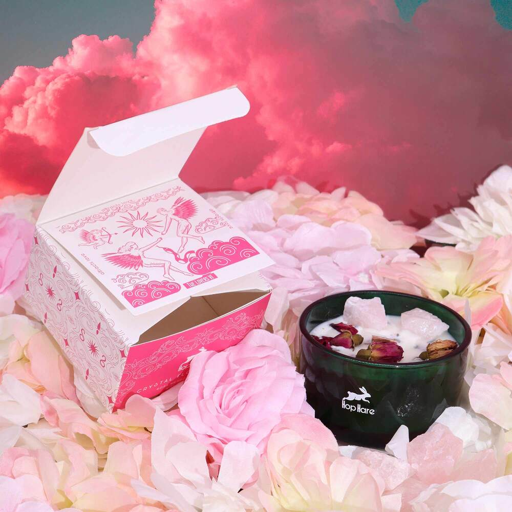 Sojas vaska kristālu ziedu svece - The Lovers