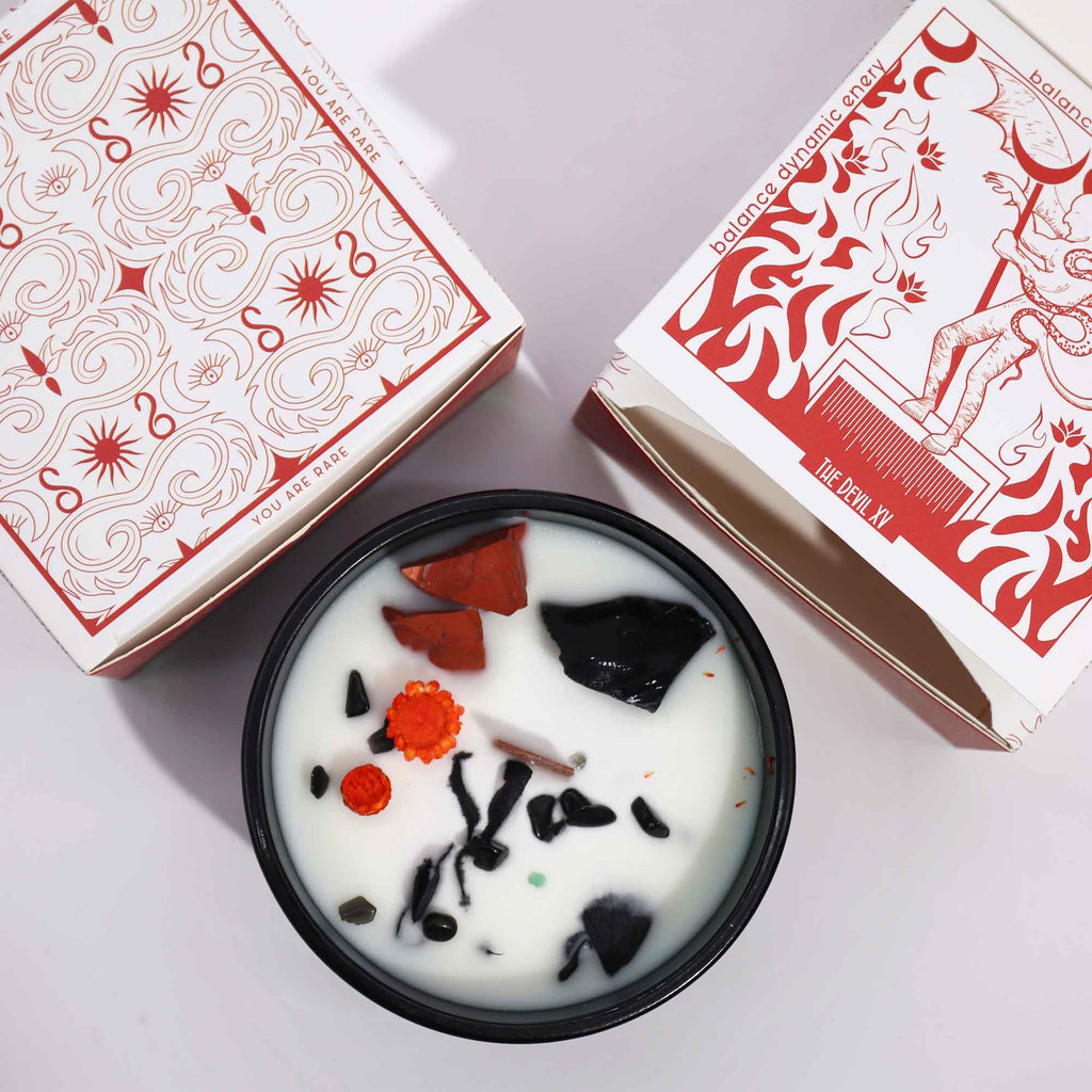 Sojas vaska kristālu ziedu svece - The Devil