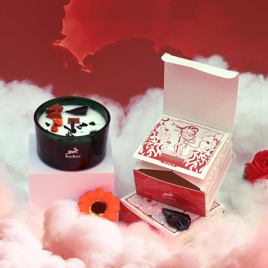 Sojas vaska kristālu ziedu svece - The Devil