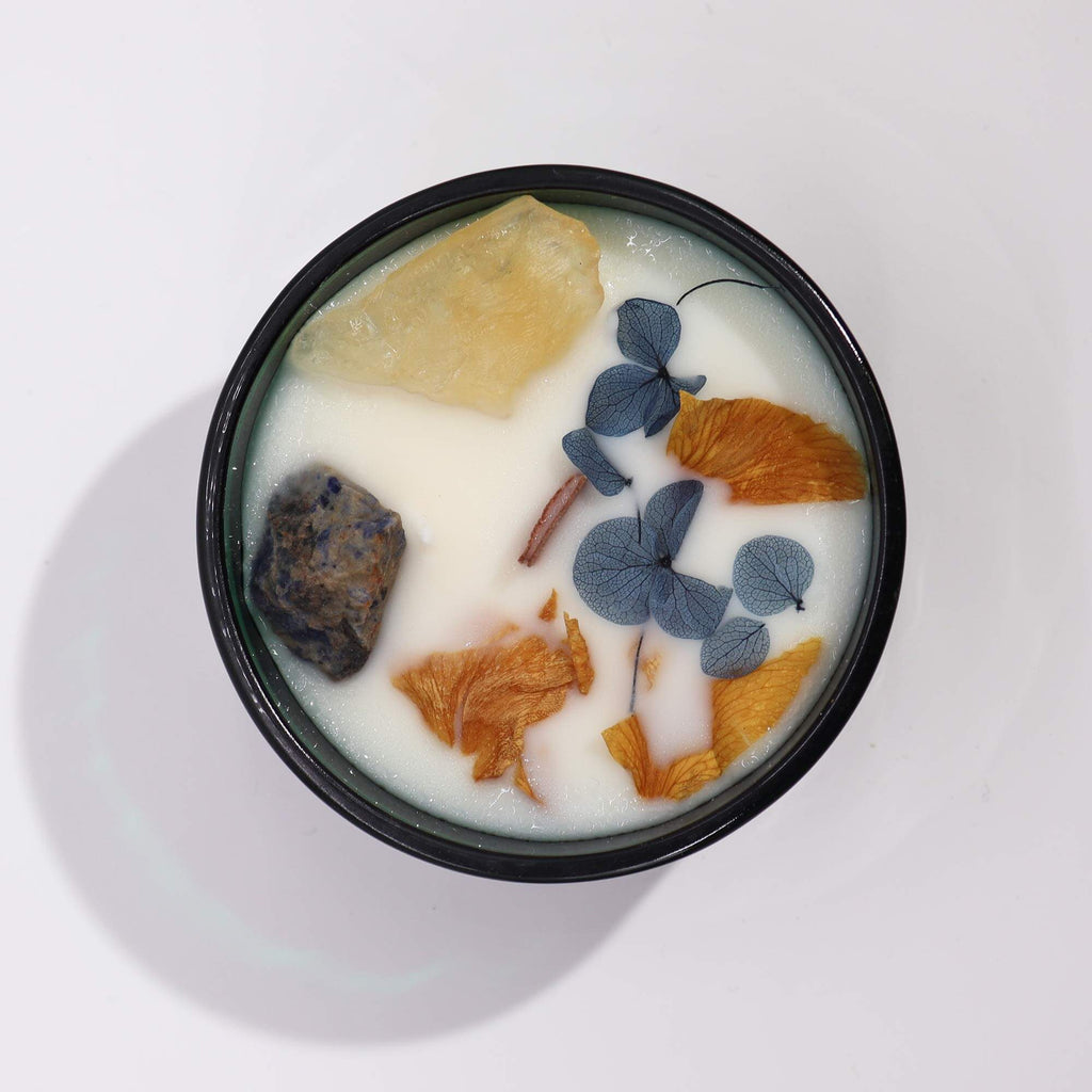 Sojas vaska kristālu ziedu svece - The Sun