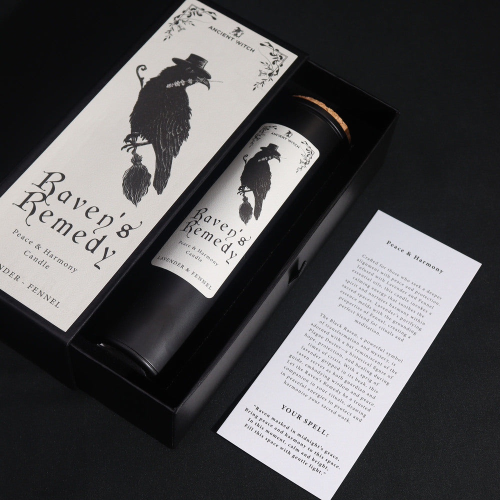 Miera un harmonijas sojas vaska svece - Ravens Remedy