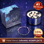Ūdensvīrs (Aquarius) - horoskopa (zodiaka) zīmes sojas vaska svece ar dārgakmeņiem un rokassprādzi pirktākais dāvanu komplekts