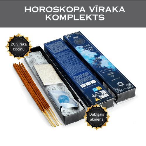 Vīraka komplekts zodiaka (horoskopa) zīmei ar dabīgo akmeni